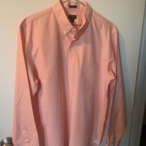 J. Crew Men's Light Salmon Button-Down Cotton Shirt